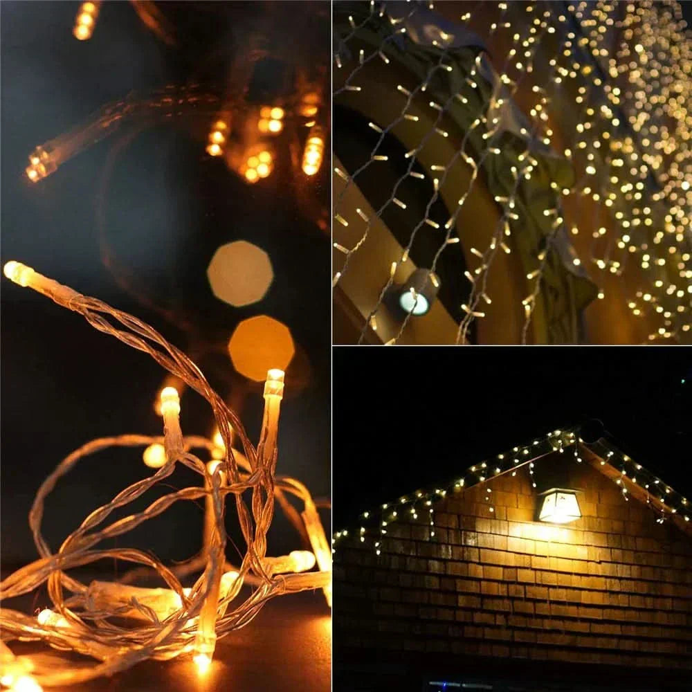 Cortina de Luzes LED Natalinas – Encanto e Magia para sua Casa