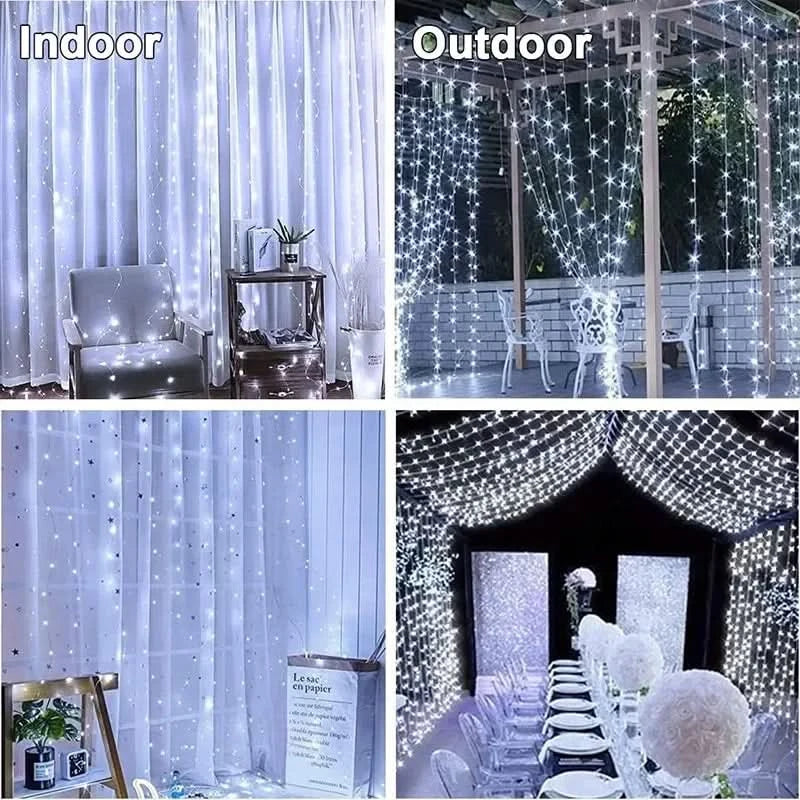 Cortina de Luzes LED Natalinas - Magia e Encanto em Sua Casa