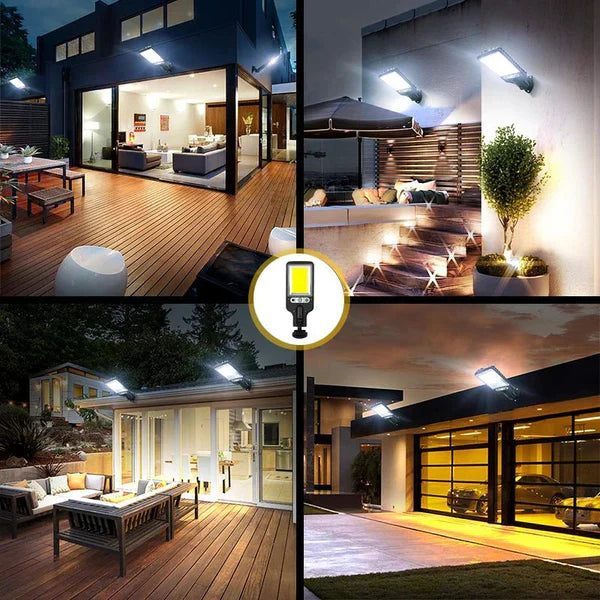 Luminária LED Solar Potência 1000W + Sensor de Movimento e Controle Remoto